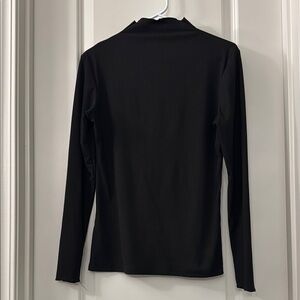 Chic Black Long Sleeve Women's Top